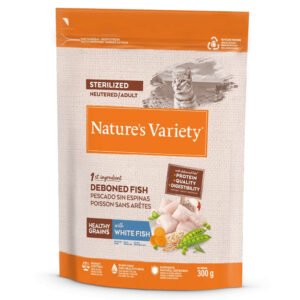 Natures Variety Gato Healthy Grain Sterilized Peixe Branco 300Gr/1,25Kg/3Kg