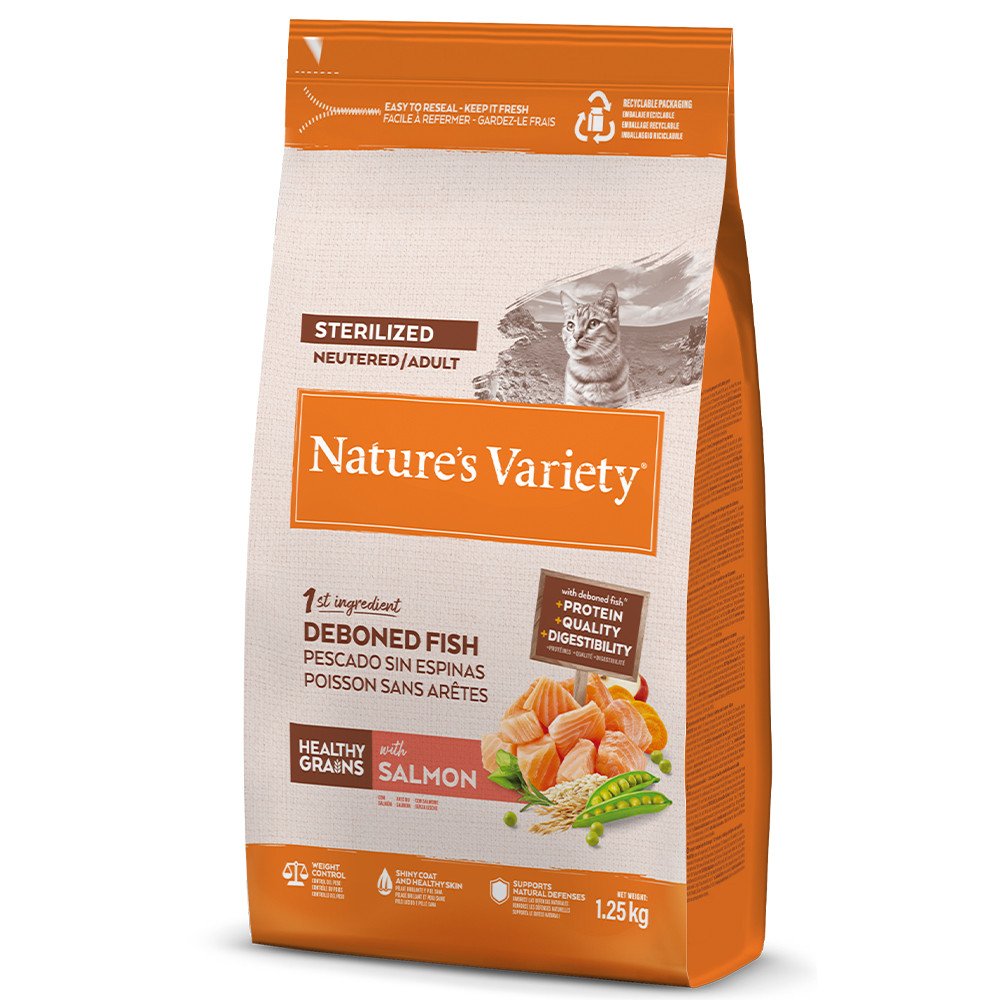 Natures Variety Gato Healthy Grain Sterilized Salmão 1,25Kg/3Kg/7Kg - Image 2