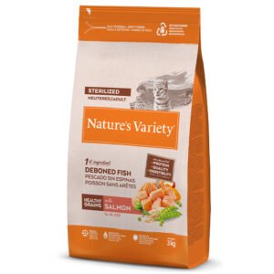 Natures Variety Gato Healthy Grain Sterilized Salmão 1,25Kg/3Kg/7Kg - Image 3