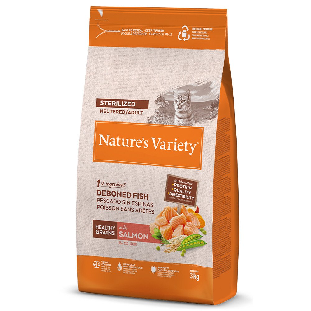 Natures Variety Gato Healthy Grain Sterilized Salmão 1,25Kg/3Kg/7Kg - Image 3