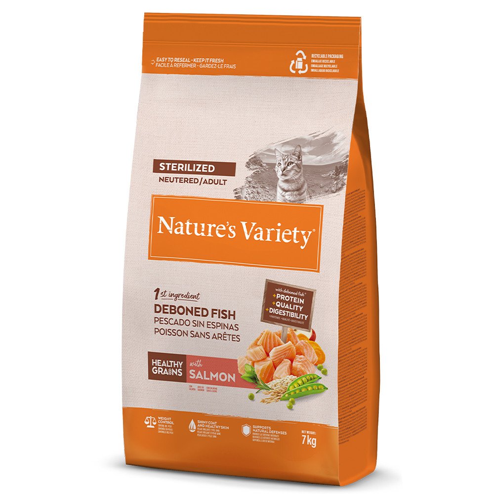 Natures Variety Gato Healthy Grain Sterilized Salmão 1,25Kg/3Kg/7Kg