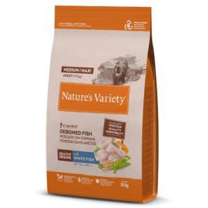 Alternative view of Natures Variety Cão Healthy Grain Medium/Maxi Adult Peixe Branco 3Kg/10Kg