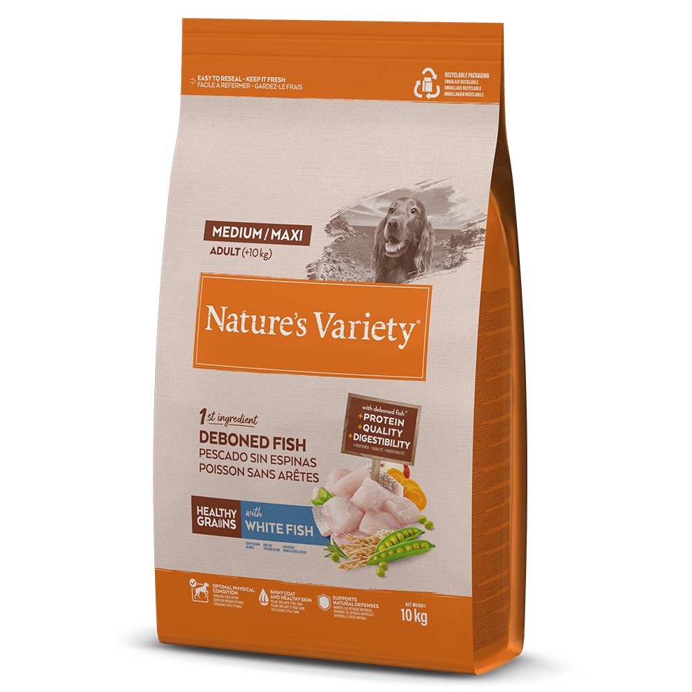 Natures Variety Cão Healthy Grain Medium/Maxi Adult Peixe Branco 3Kg/10Kg - Image 2