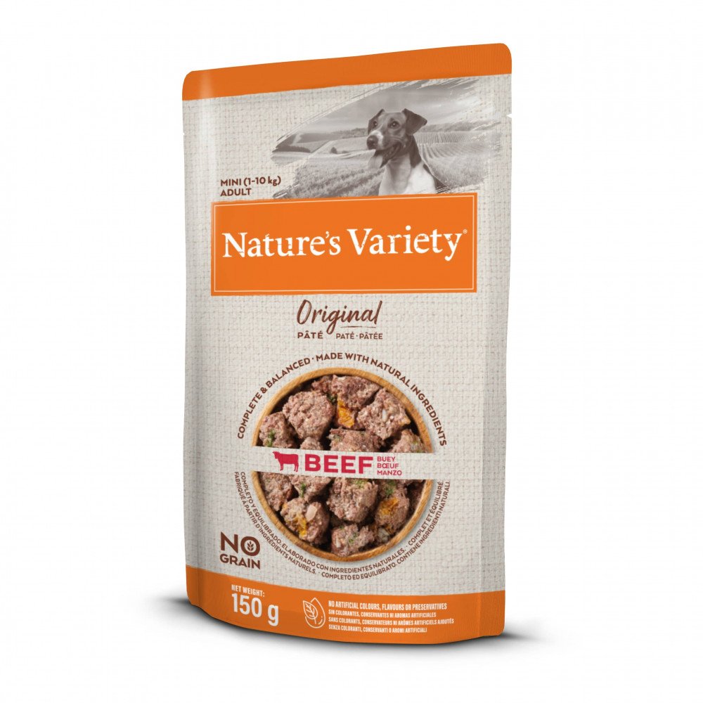 Natures Variety Cão Original No Grain Mini Patê - Saqueta 150Gr